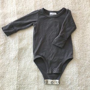 Jax & Lennon slate gray long sleeve body suit